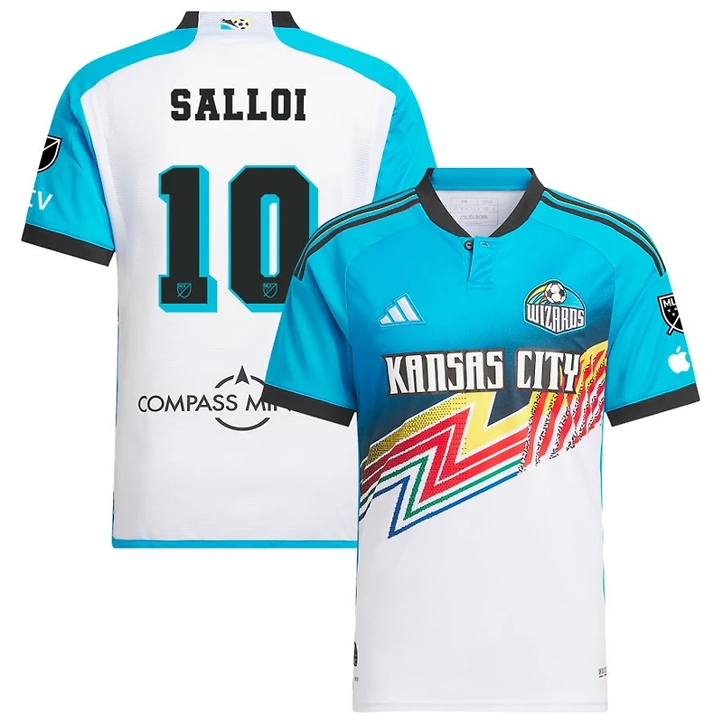 Daniel Salloi Men's adidas White Sporting Kansas City 2024 Archive Custom Authentic Jersey