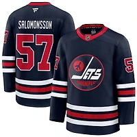 Elias Salomonsson Men's Fanatics Navy Winnipeg Jets Alternate Premium Custom Jersey