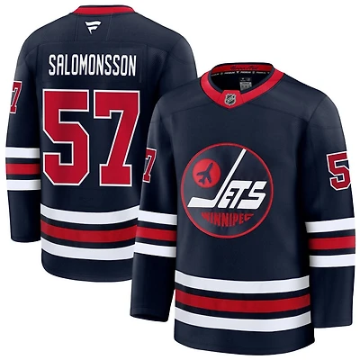 Elias Salomonsson Men's Fanatics Navy Winnipeg Jets Alternate Premium Custom Jersey