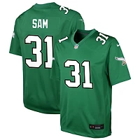 Andre' Sam Youth Nike Kelly Green Philadelphia Eagles Alternate Custom Game Jersey