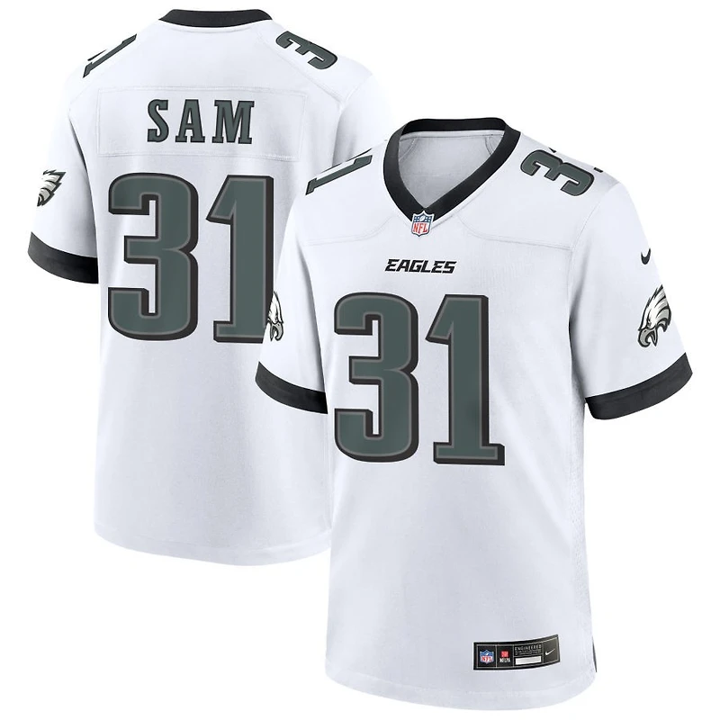 Andre' Sam Men's Nike White Philadelphia Eagles Custom Game Jersey