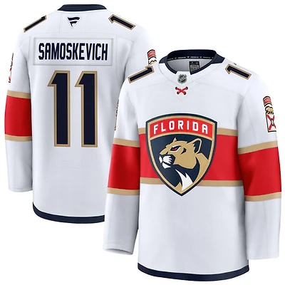 Mackie Samoskevich Men's Fanatics White Florida Panthers Away Premium Custom Jersey