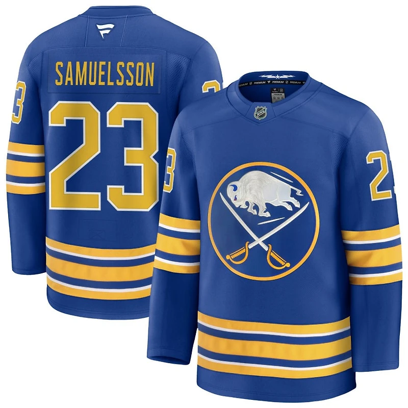 Mattias Samuelsson Men's Fanatics Royal Buffalo Sabres Home Premium Custom Jersey