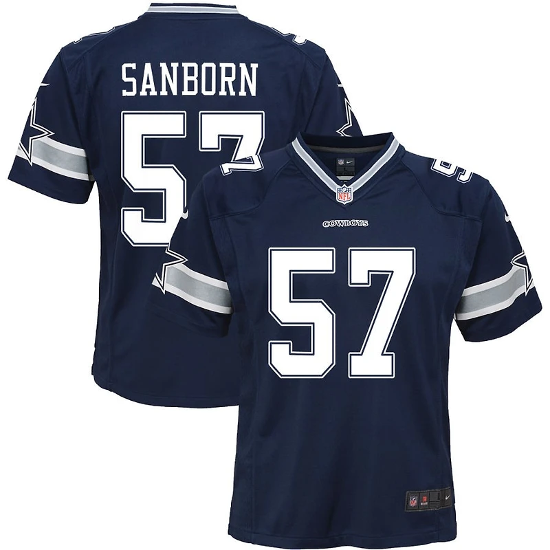 Jack Sanborn Youth Nike Navy Dallas Cowboys Custom Game Jersey
