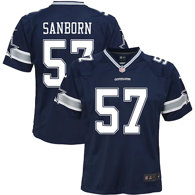 Jack Sanborn Youth Nike Navy Dallas Cowboys Custom Game Jersey