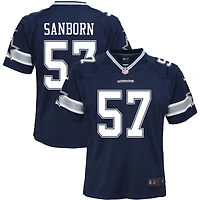 Jack Sanborn Youth Nike Navy Dallas Cowboys Custom Game Jersey
