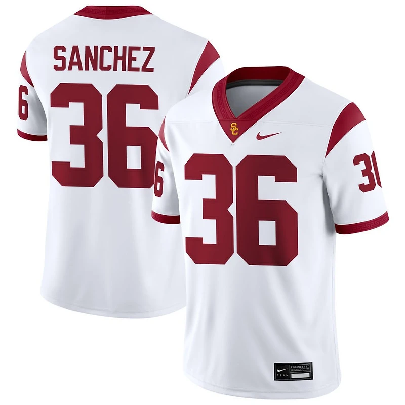 Rey Sanchez Men's Nike Cardinal USC Trojans NIL Pick-A-Player Game Jersey