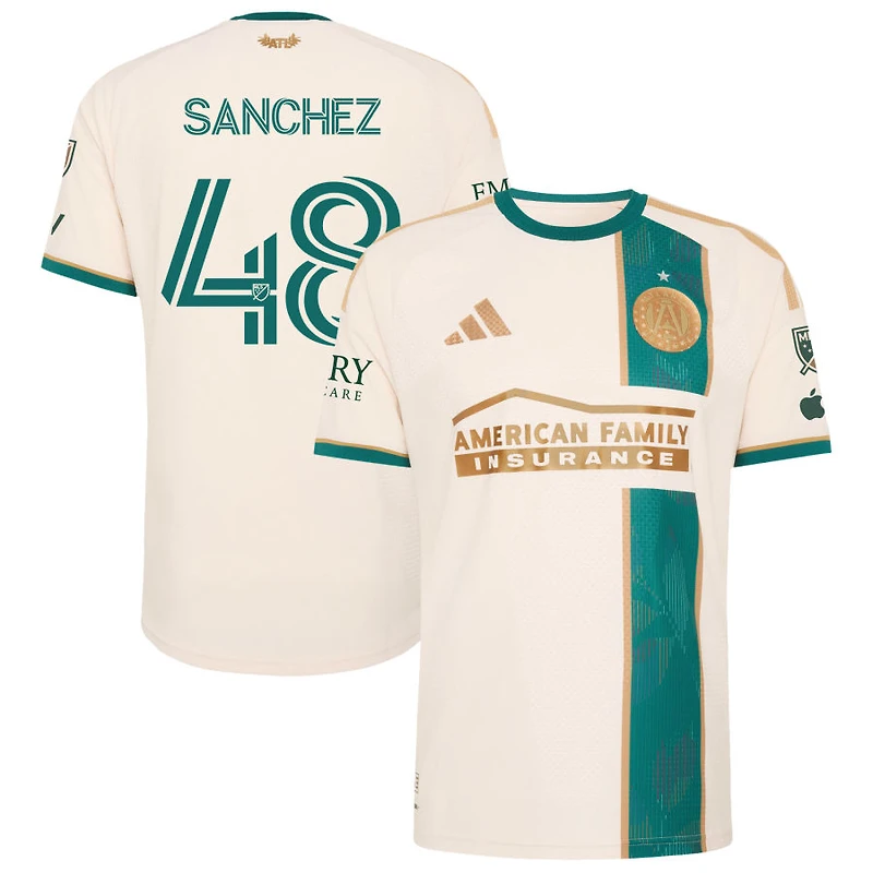 Cooper Sanchez Men's adidas Tan Atlanta United FC 2026 Spirit Of '96 On-Field Authentic Patch Custom Jersey