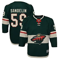 Ryan Sandelin Youth Green Minnesota Wild Home Premier Custom Jersey
