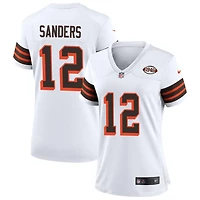 Shedeur Sanders Women's Nike White Cleveland Browns 1946 Collection Alternate Custom Jersey