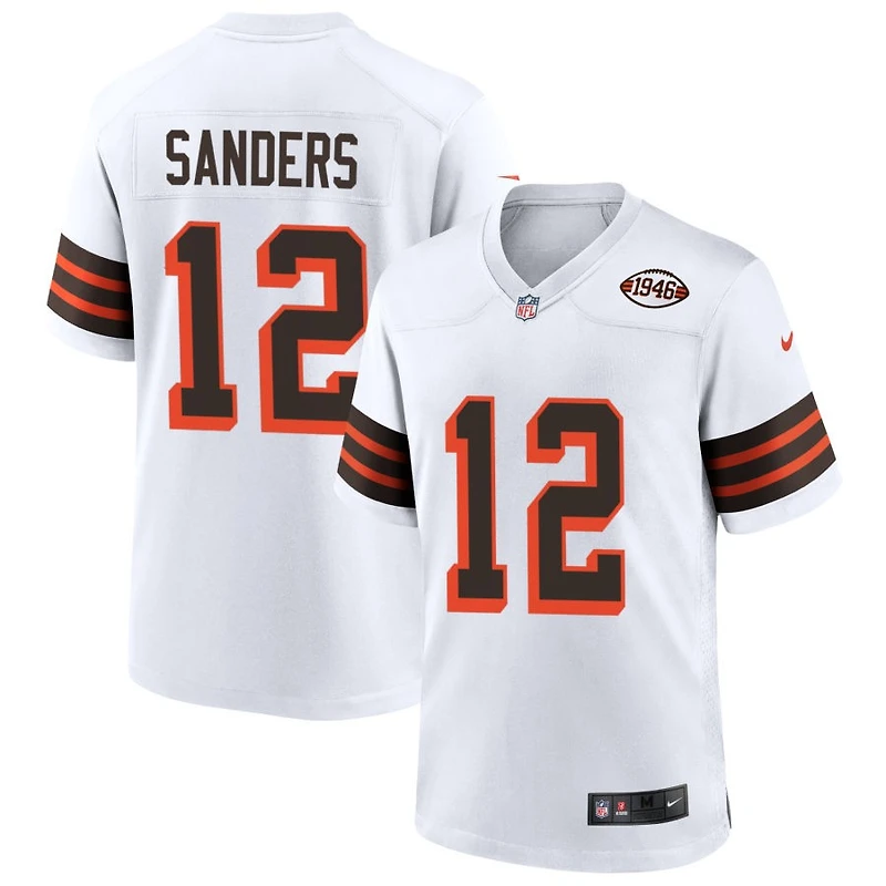 Shedeur Sanders Men's Nike White Cleveland Browns 1946 Collection Alternate Custom Jersey
