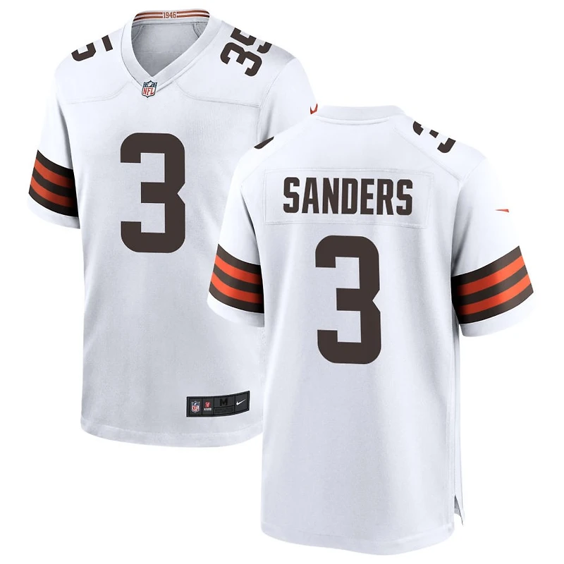 Raheim Sanders Men's Nike White Cleveland Browns Custom Game Jersey