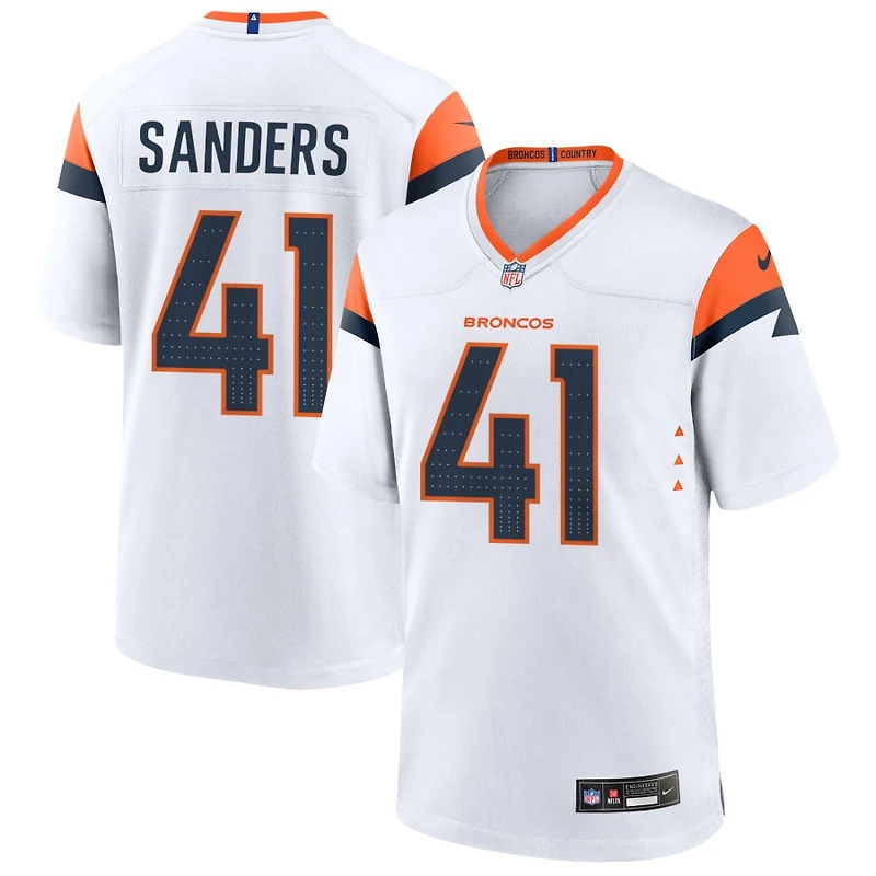 Drew Sanders Men's Nike  White Denver Broncos Mile High Collection Custom Game Jersey