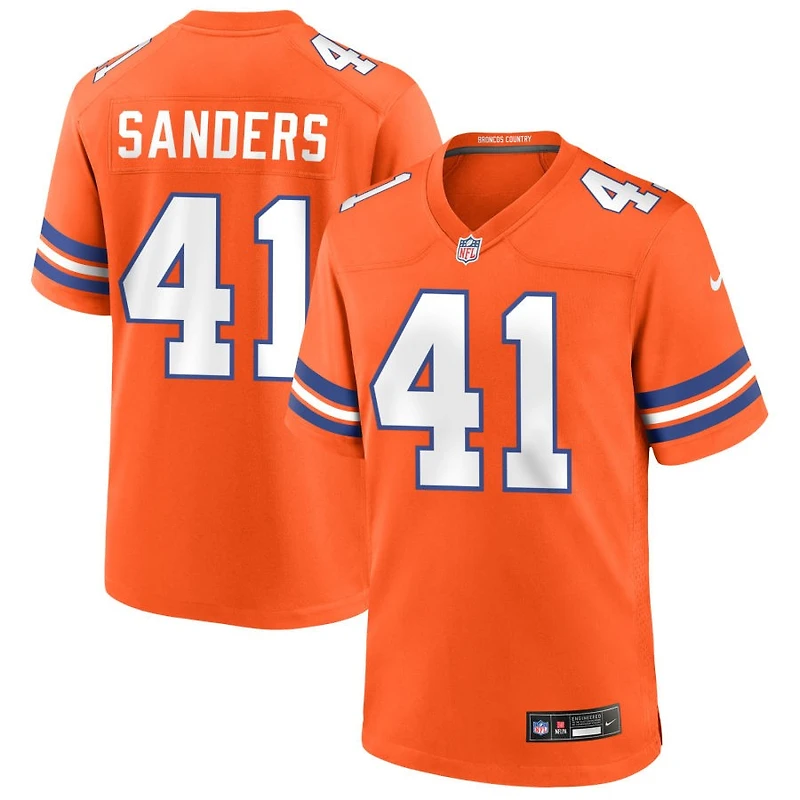 Drew Sanders Men's Nike Orange Denver Broncos Mile High Collection 1977 Throwback Custom Game Jersey
