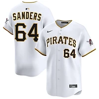 Cam Sanders Men's Nike White Pittsburgh Pirates Home Limited Custom Jersey