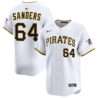 Cam Sanders Men's Nike White Pittsburgh Pirates Home Limited Custom Jersey