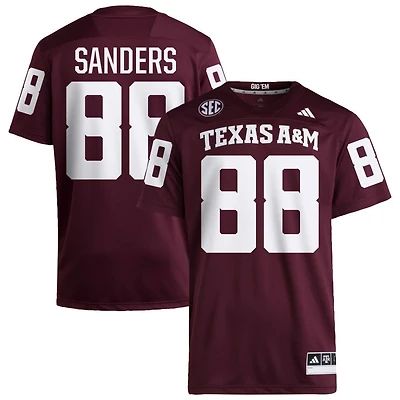DJ Sanders Men's adidas  Maroon Texas A&M Aggies NIL Pick-A-Player Home Premier Football Jersey