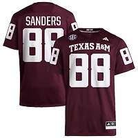 DJ Sanders Men's adidas  Maroon Texas A&M Aggies NIL Pick-A-Player Home Premier Football Jersey