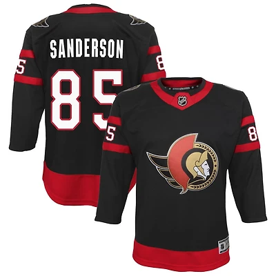 Jake Sanderson Youth Black Ottawa Senators Home Custom Premier Jersey