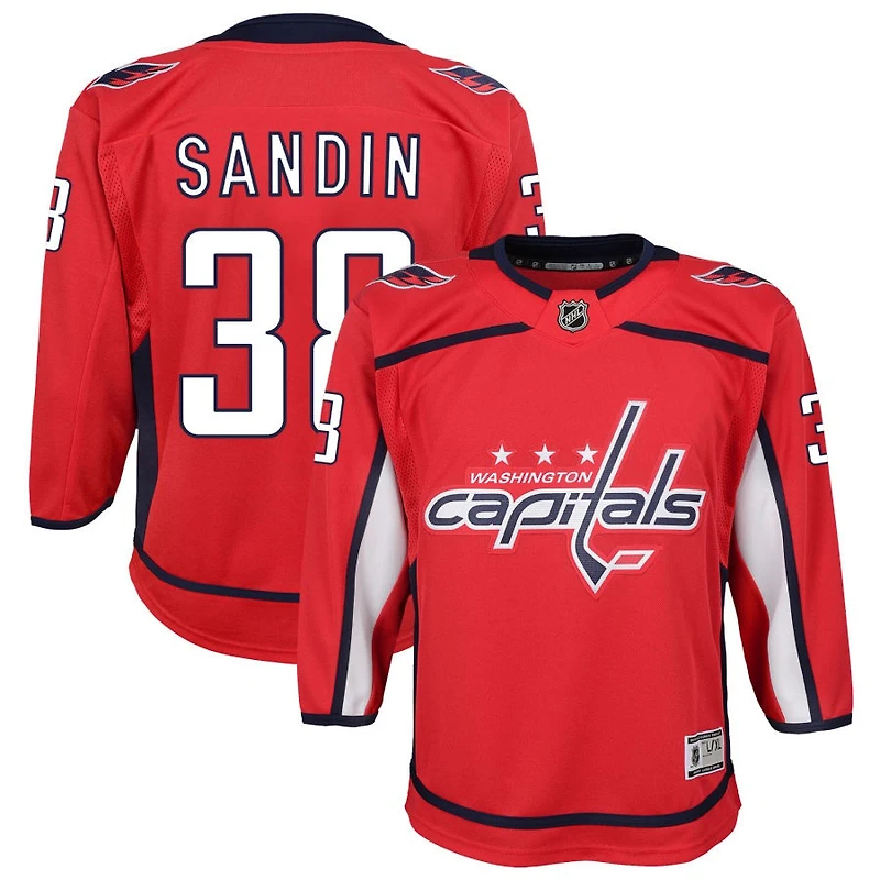 Rasmus Sandin Youth Red Washington Capitals Home Custom Premier Jersey