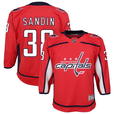 Rasmus Sandin Youth Red Washington Capitals Home Custom Premier Jersey