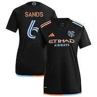 James Sands Men's adidas  Black New York City FC 2024 24/7 Kit Replica Custom Jersey