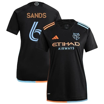 James Sands Men's adidas Black New York City FC 2024 24/7 Kit Replica Custom Jersey