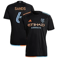 James Sands Women's adidas  Black New York City FC 2024 24/7 Kit Replica Custom Jersey
