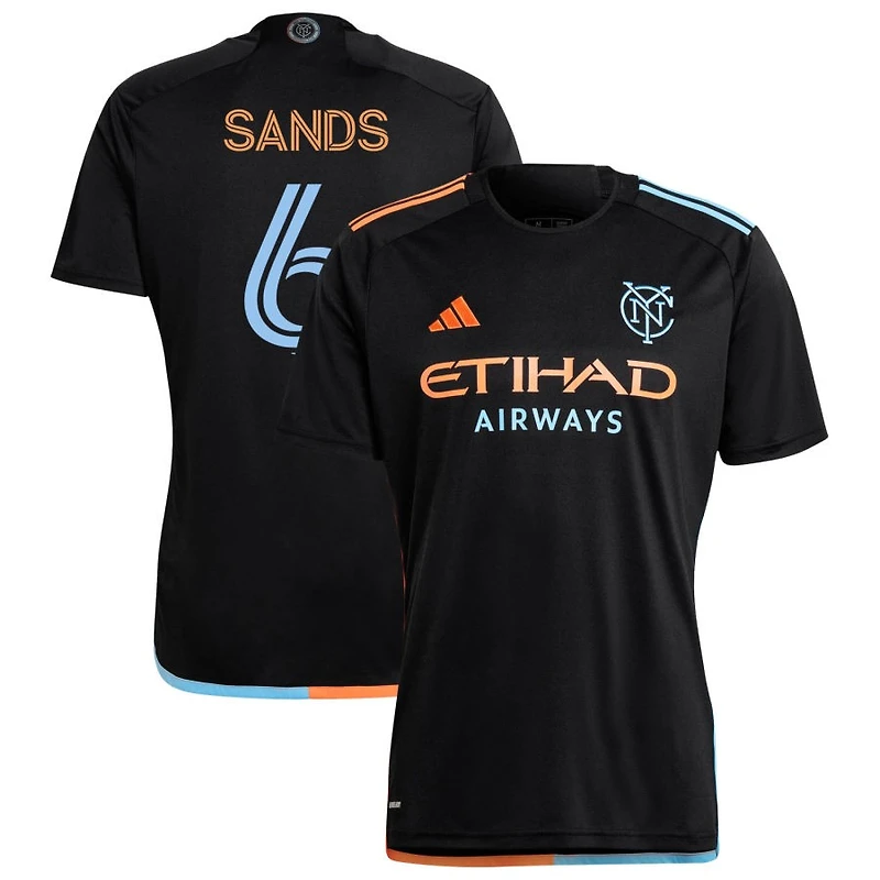 James Sands Women's adidas Black New York City FC 2024 24/7 Kit Replica Custom Jersey