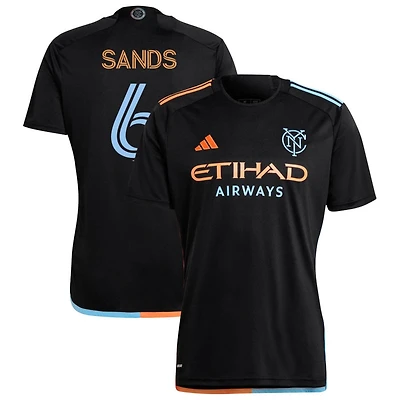 James Sands Women's adidas  Black New York City FC 2024 24/7 Kit Replica Custom Jersey