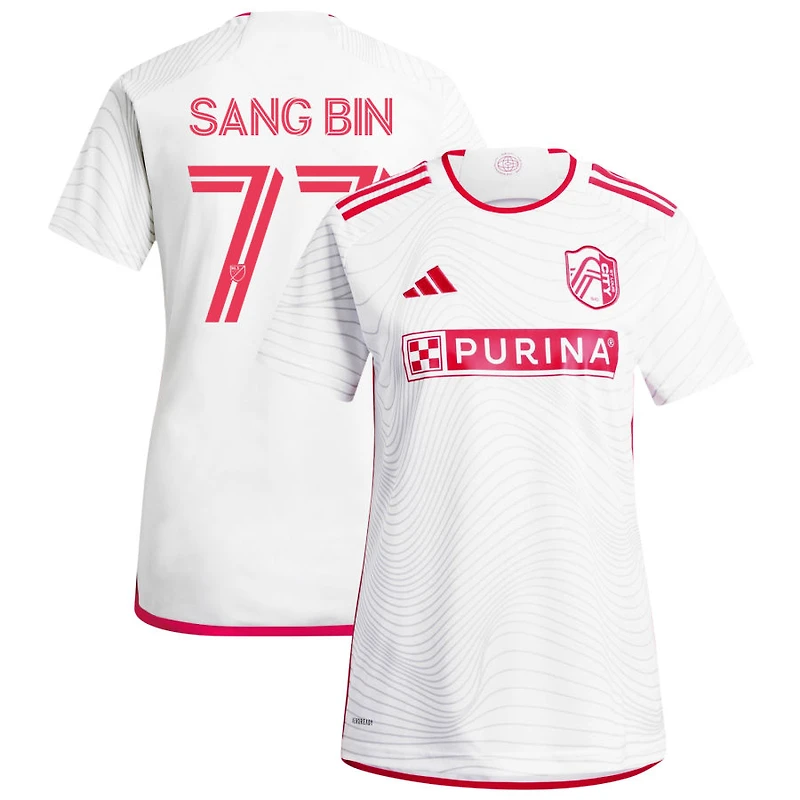 Sang Bin Jeong Sang Bin Women's adidas White St. Louis City SC 2024 The Confluence Kit Replica Custom Jersey