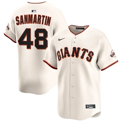 Reiver Sanmartin Men's Nike Cream San Francisco Giants Home Limited Custom Jersey