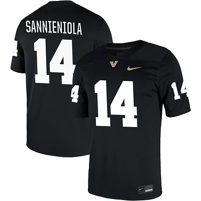 Steven Sannieniola Men's Nike Black Vanderbilt Commodores NIL Pick-A-Player Game Jersey