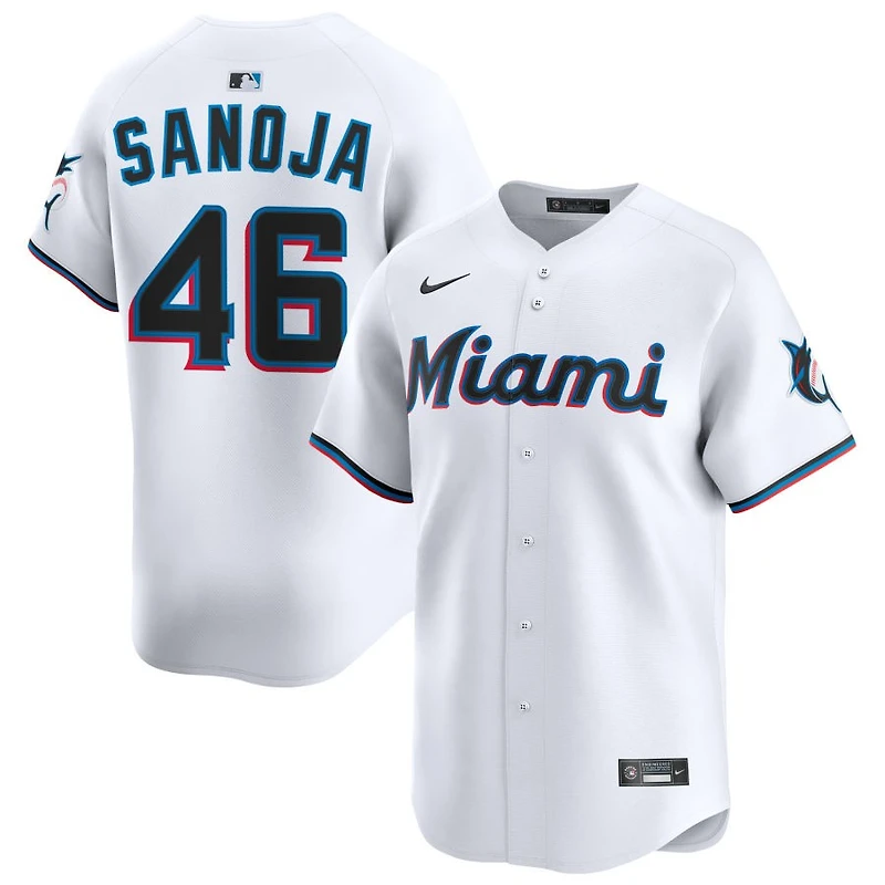 Javier Sanoja Youth Nike  White Miami Marlins Home Custom Limited Jersey