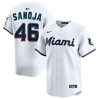 Javier Sanoja Youth Nike  White Miami Marlins Home Custom Limited Jersey