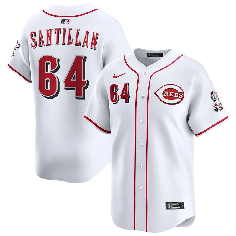 Tony Santillan Men's Nike White Cincinnati Reds Home Limited Custom Jersey
