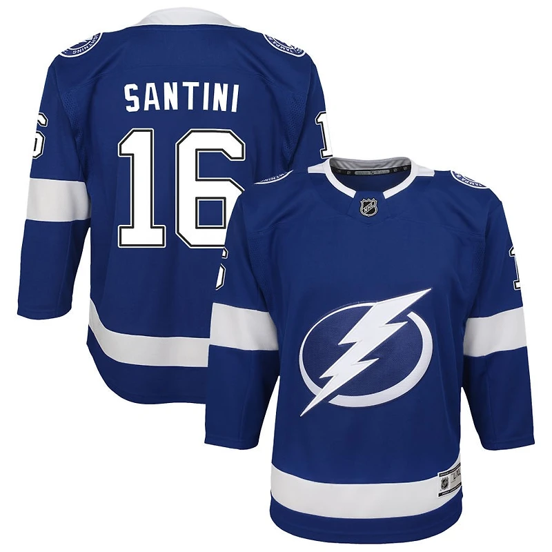 Steven Santini Youth Blue Tampa Bay Lightning Home Custom Premier Jersey
