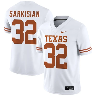 Brady Sarkisian Men's Nike White Texas Longhorns NIL Pick-A-Player Game Jersey