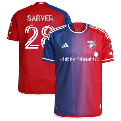Sam Sarver Men's adidas  Navy FC Dallas 2024 After Burner Authentic Custom Jersey