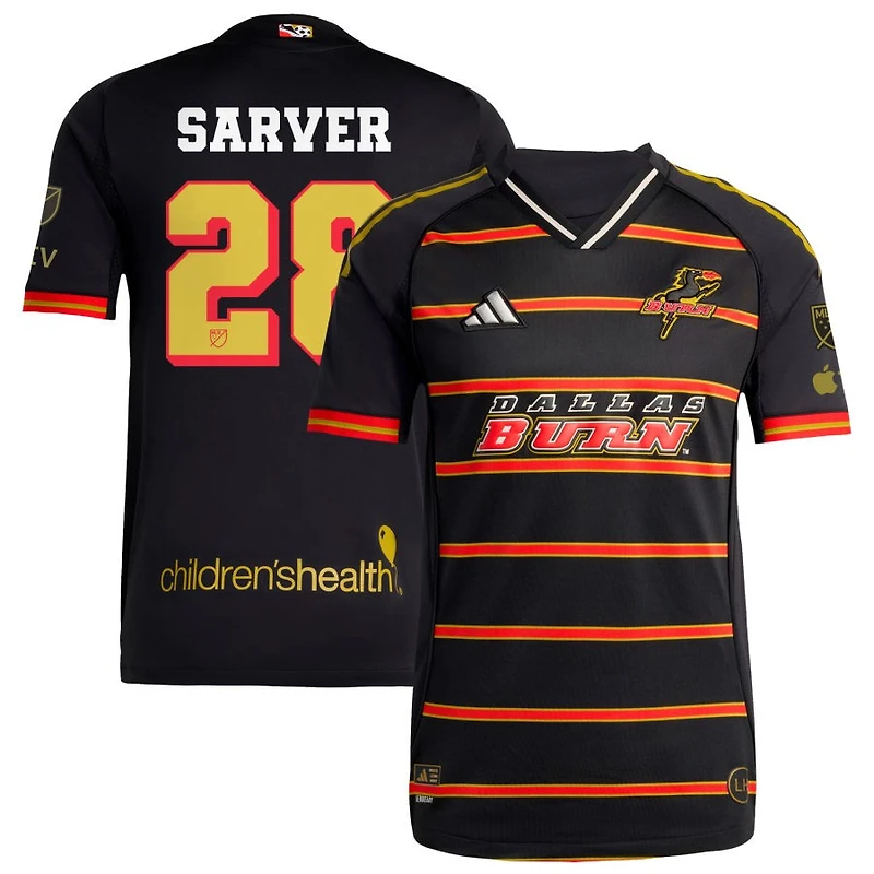 Sam Sarver Men's adidas Black FC Dallas 2025 Third Authentic Custom Jersey
