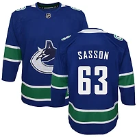 Max Sasson Youth Blue Vancouver Canucks Premier Custom Jersey