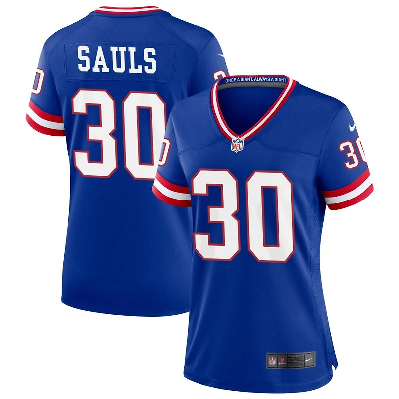Ben Sauls Women's Nike Royal New York Giants Classic Custom Game Jersey