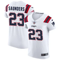 John Saunders Men's Nike White New England Patriots Vapor Elite Custom Jersey