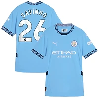 Savinho Savinho Women's Puma Light Blue Manchester City 2024/25 Home Replica Custom Jersey