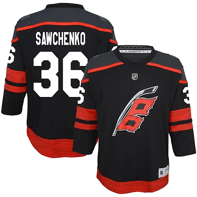 Zach Sawchenko Youth  Black Carolina Hurricanes Home Replica Custom Jersey