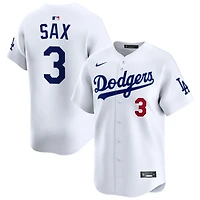 Steve Sax Men's Nike White Los Angeles Dodgers Home Limited Pick-A-Player Retired Roster Jersey