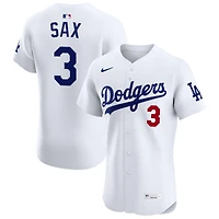 Steve Sax Men's Nike White Los Angeles Dodgers  Home Elite Pick-A-Player Retired Roster Jersey