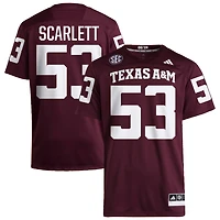 Jadon Scarlett Men's adidas  Maroon Texas A&M Aggies NIL Pick-A-Player Home Premier Football Jersey