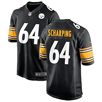Max Scharping Men's Nike Black Pittsburgh Steelers Custom Game Jersey