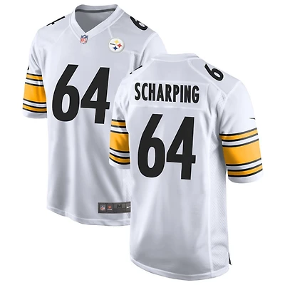 Max Scharping Men's Nike White Pittsburgh Steelers Game Custom Jersey